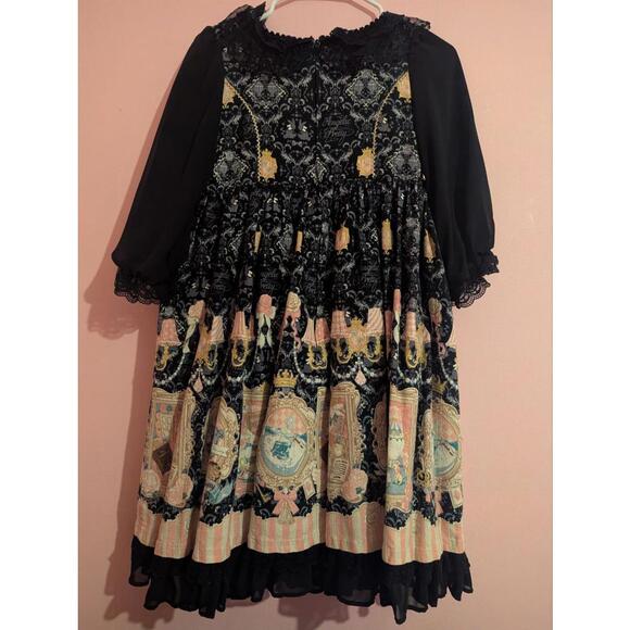 Angelic Pretty Wonder Gallery Black OP + KC Set Lolita Dress - Picture 4 of 7